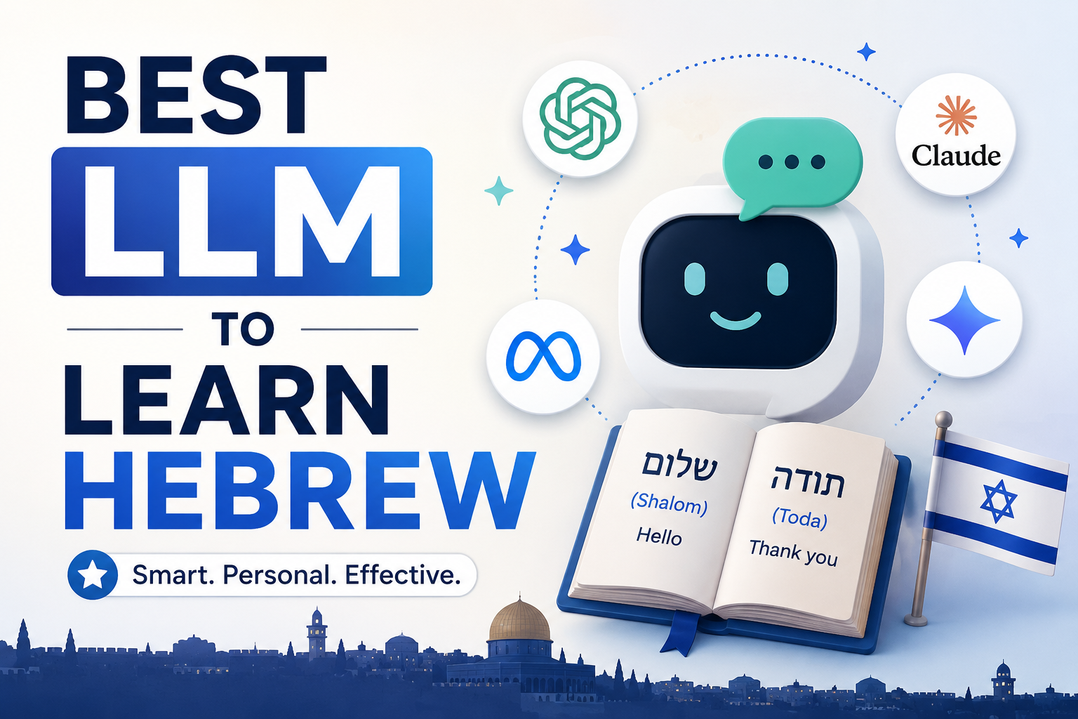 Best AI models for learning Hebrew in 2026 — ChatGPT, Claude and Gemini compared