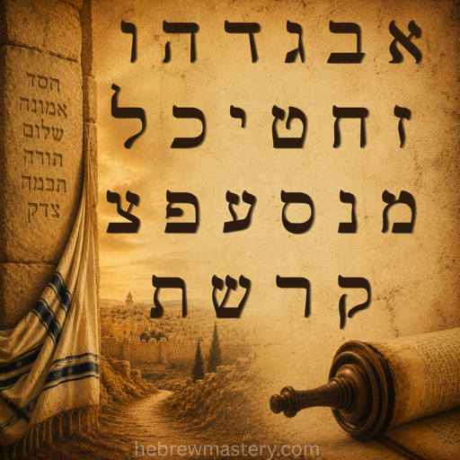 The Hebrew alphabet (Alef-Bet) — all 22 letters