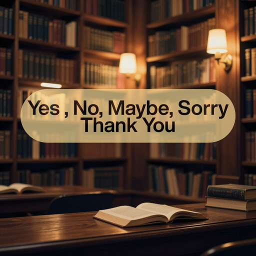 Yes, no, sorry and thank you in Hebrew