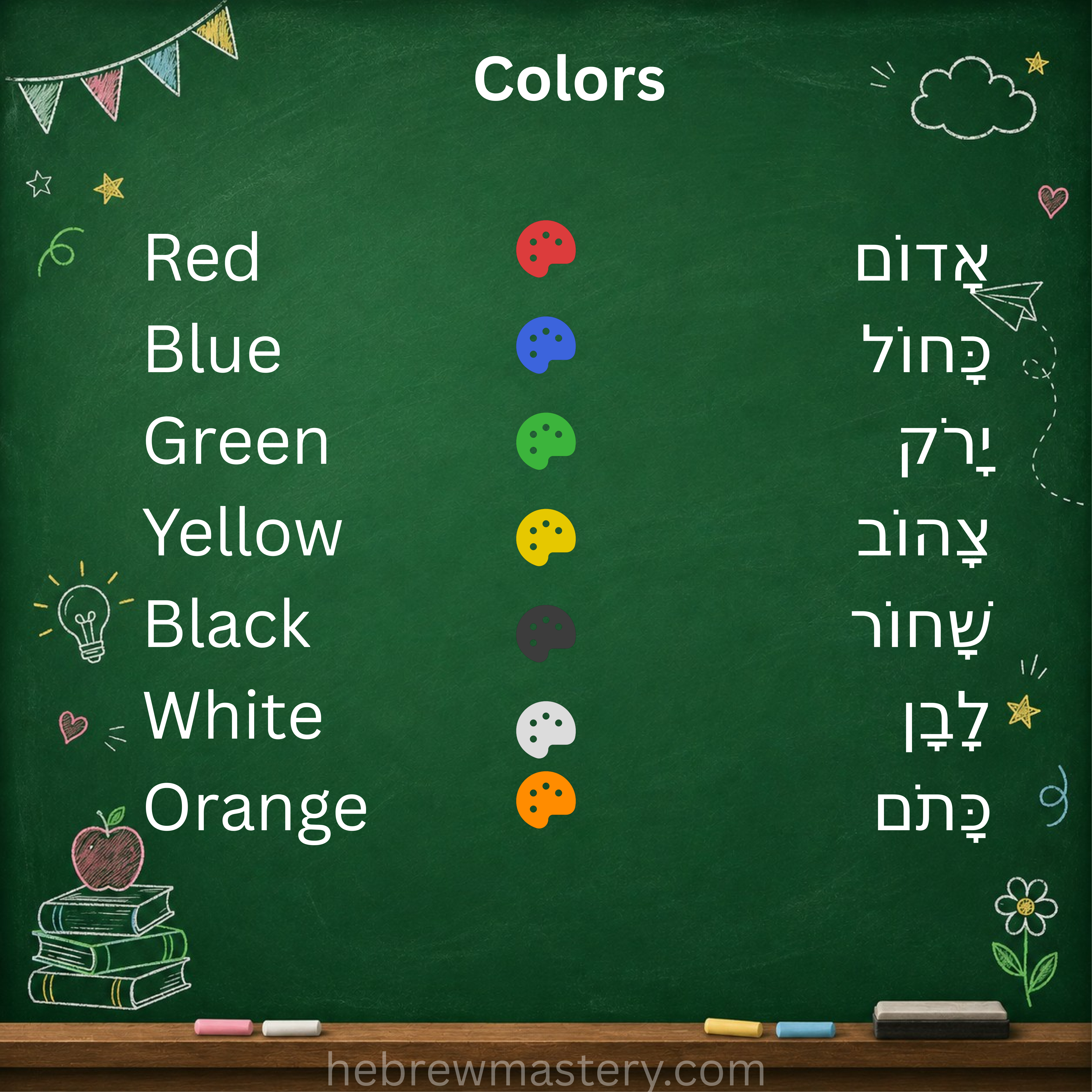Colors in Hebrew